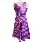 Amanda Smith  Vivid Purple Midi Dress with White Dots Photo 1