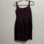 Loft Vintage Y2K  100% Silk Beaded Black and Red Mini Dress Size 2 Photo 5