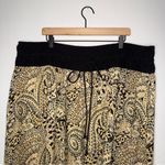 Black and Tan Beige Paisley Skirt with Lace Trim NWT Cotton‎ Plus Size Size 2X Photo 2