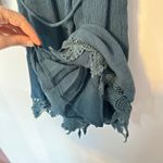 ASTR  The Label Boho Teal Blue Lace Belted‎ Fringe Romper Small Photo 7