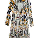 Tribalbyn Women Jacket Size S White Patterned 100% Cotton Long Sleeve Blazer Fit Photo 3