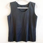 Ming Wang Tank Granite (Dark Gray) Knit Scoop Neck Sleeveless Shell Sz M EUC Photo 3