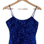 Velvi Juliette Cobalt Sequin Mini Dress size Large Jewel Tone NWT Bodycon Blue Photo 3