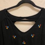 Free People Black Oxford Embroidered Long Sleeve Mini Dress Size XS Photo 4