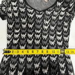 Roz & Ali (Target) Black Chevron Sweater Dress Belted Midi Womens Size Small Photo 7
