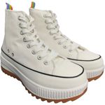 Madden Girl Steve Madden Winnona Women's White High Top Pride LUGG Platform Sneakers Shoes 8 Photo 1