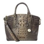 Brahmin  Medium Duxbury Satchel Bag Melborne Coffee Brown Croc Photo 0