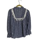 Anthropologie  Maeve Sawyer Tassel Fringe Polka Dot Blouse XS Photo 3