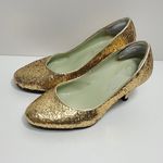 Shoes of Prey Bridal Gold Glitter Pumps Size 35 Photo 2