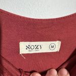 Sozy Sarah Long Sleeve Dress Women M Burnt Red Ruched Neckline Thumb Hole Pocket Size M Photo 5