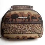 Bon Voyage Paris Safari Print Travel Vanity Case Bag Carry Photo 0