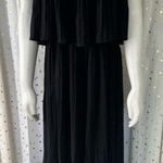 Shinestar Spaghetti Strap Chiffon Partial Sheer Pleats Jumpsuit Pants Flowy L Photo 4