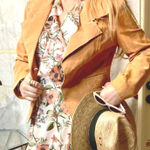 Sharon Young Orange Genuine Suede Western Cowgirl Jacket, size M Size M Photo 0