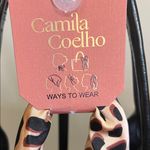 Rachel Zoe | Black Shoulder Bag w/ Camila Coelho Leopard Scarf Photo 9