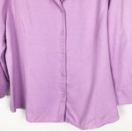 Sag Harbor  Vintage Lavender Button Down Blouse Size Large Photo 4