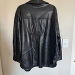 Primark NWT  Faux Leather Button Down Shirt Jacket Shacket Black Size L Photo 7