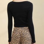 Aerie  Black Front Tie Top Photo 1