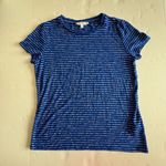 Liverpool Women's Slim Fit Crew neck classic knit tee blue white Size S Photo 1