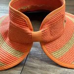 San Diego Hat Company Roll Up Visor Women's One Size Striped Orange Bow Closure Photo 4