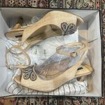 Alex Marie FINAL PRICE  "Marla" Leather Ankle Strap Open Toe Heels Ceylon Beige Photo 2