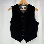 Ann Taylor Vintage  Silk Blend Velvet‎ Vest in Black Size 4 Photo 1