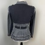 Anthropologie Hei Hei Ruffle Anorak Colorblock Ruffle Back Jacket XSP Steampunk Photo 4