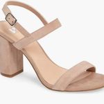 BP NWT . Blush Suede Block Heel Sandals | Ankle Strap Heels | Size 10 Photo 0