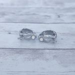 Vintage Clip On Earrings Silver Tone with Black Line Design Chunky Hoop Like Photo 4