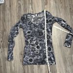 BKE  Monochrome Floral Lace Long Sleeve Top Photo 11