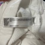 Eileen Fisher  LG Organic Cotton Cropped Wide Leg Terry Sweatpants White Cozy Photo 4