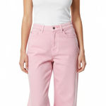 Old Navy Pink Jeans Womens 16 Sky High Wide Leg Denim Comfort Modern Streetwear Photo 0