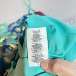 Cache Y2K  Gold Metallic Strapless Mini Dress Blue Silk Sz 0 XS Coquette Shimmer‎ Photo 8