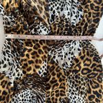 Vintage Short Sleeve Animal Print Jumpsuit by Caron of Chicago size Small/Medium Brown Photo 8