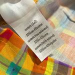 We Wore What NWT  Colorful Plaid Rainbow Shorts Overalls Romper Linen Cotton SizeXS Photo 4