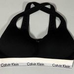 Calvin Klein Black Logo Padded Racerback Sports Bra Bralette Bra-Top Lingerie Size M π€ Photo 0