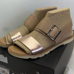 Sorel NIB Ella III Slingback Sandal Honest Beige Rose Gold Leather Strap Comfort Photo 0