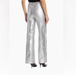 CINQ A SEPT Foiled Francine Pant in Silver Wide Leg Size 10 Photo 3