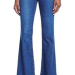 Joie  Size 28 Jeans Nouveau Flare Cut Off Raw Hem Cobalt Wash Mid Rise Women’s Photo 0