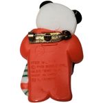 Vtg Christmas Panda Pin Brooch Fun World Holiday Teddy Bear 1980s 2" Photo 1
