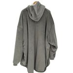 The Comfy The‎  Unisex Sherpa Lined Wearable Blanket Hoodie Sweatshirt Gray One Size Photo 4
