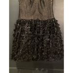 Tadashi Shoji  Sho Black Minx Flower Embellished Mini Dress 2 NWT SCHE24623S Photo 3