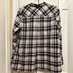 Talbots Shirt Womens size 12 Black Red Plaid 1/4 Button Long Sleeve Tunic Top Photo 4