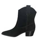 NIB! Lisa Vicky Sway Pointed Toe Suede Western Black Bootie Photo 3