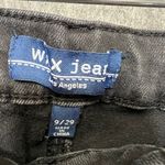 Wax Jean ‎ Distressed Black Wash Skinny Jeans Ripped Frayed Hem Women's Size 9/29 Photo 2