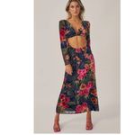 NWOT X Revolve Dresses Weworewhat Cut Out Flocked Velvet Dress Photo 2