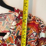 Peruvian Connection  Multicolor Paisley Abstract 3/4 Sleeve Top Women's size XL Photo 8