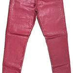 AG Adriano Goldschmied NWOT  Women's 27R Bold Red Coated Skinny Jeans Photo 0