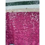 AVIU Bordeaux Sequin Striped Long Sleeve Sweater Size 46 Large US Red Photo 4