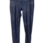 Spanx Faux Leather Legging Midnight Navy Blue Size Large Pull On Leggings Photo 1