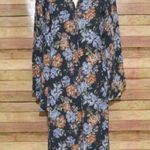 Little Lies Open Front Floral Cardigan Kimono Size XS Blue Floral Bell Sleeve Photo 2